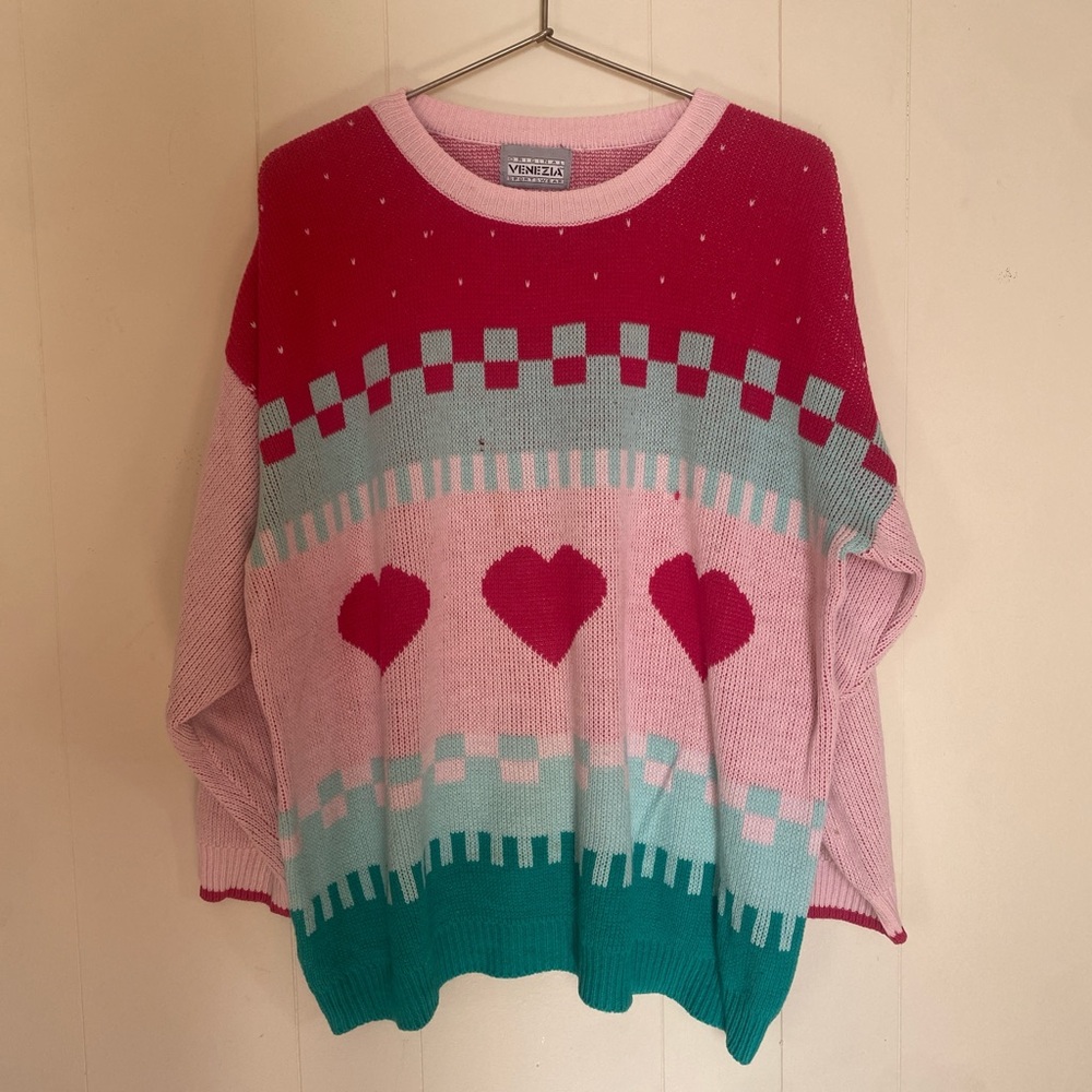 vintage Venezia heart sweater